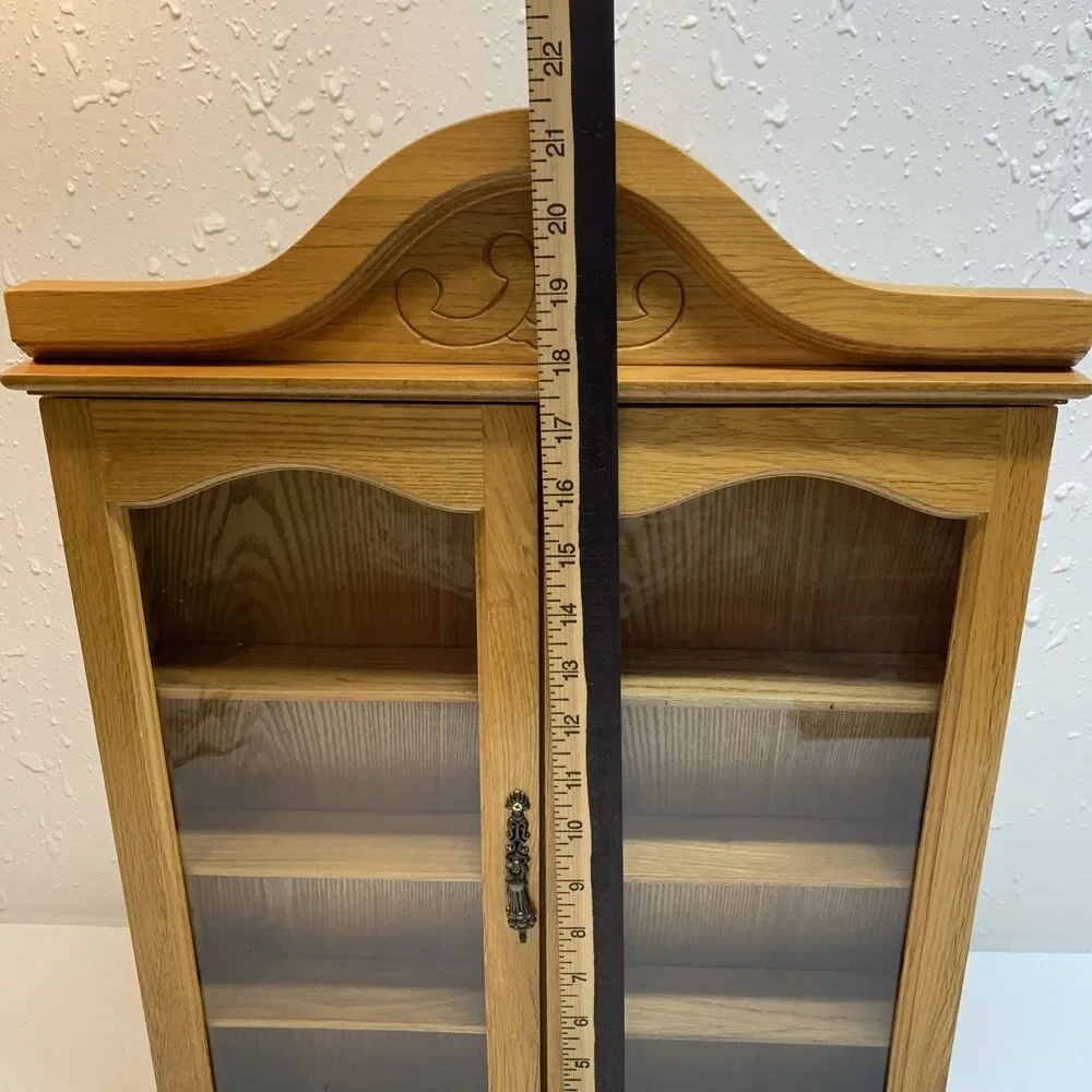 Vintage Wooden Display Shadow Box Collectibles Miniatures Wall Hanging 16x21